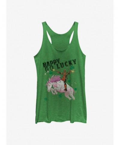 Discount Marvel Deadpool Charm Lucky Girls Tank $12.69 Tanks