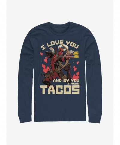 Special Marvel Deadpool Taco Love Long-Sleeve T-Shirt $10.53 T-Shirts