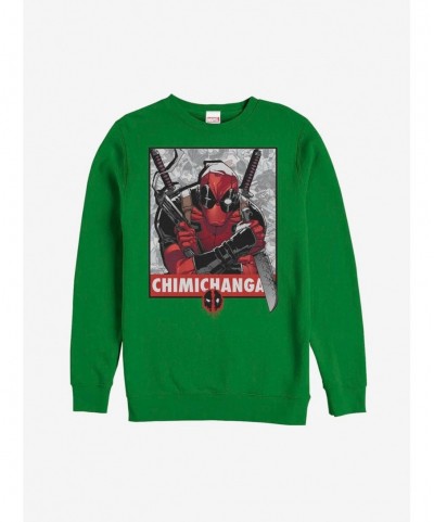 Low Price Marvel Deadpool Chimichangas Poster Sweatshirt $16.61 Sweatshirts