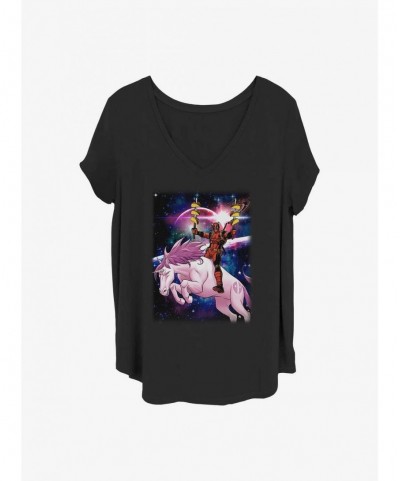 Flash Deal Marvel Deadpool Taco Unicorn Girls T-Shirt Plus Size $14.16 T-Shirts